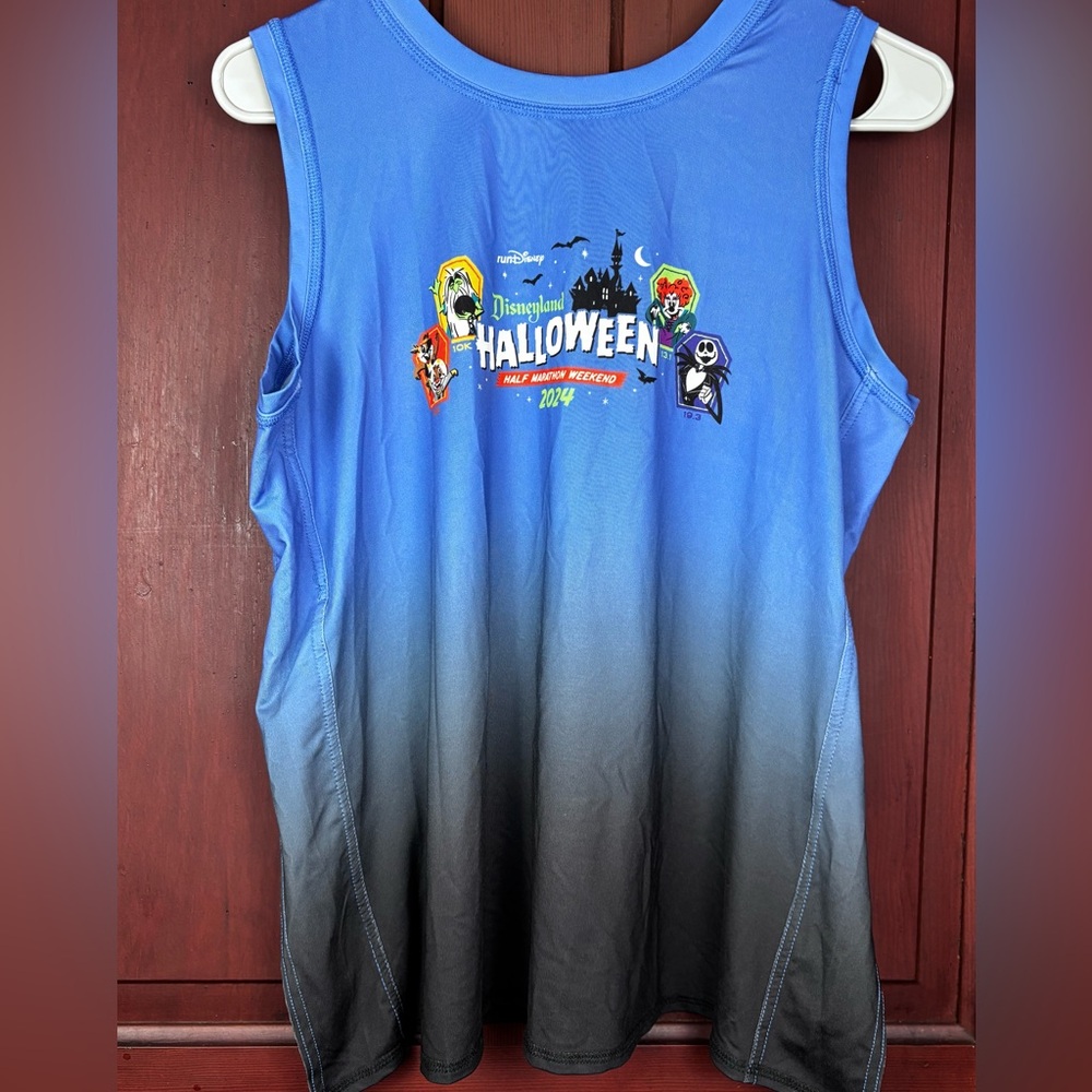 runDisney Blue and Black 2024 Halloween Half Marathon tank top